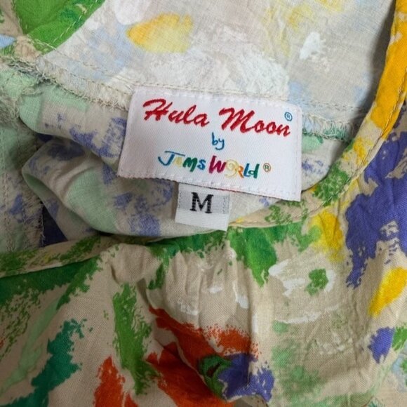 Hula Moon by Jams World Womens Paolo's Garden Dress Size M Hippie Hawaiian Beach - Picture 7 of 10